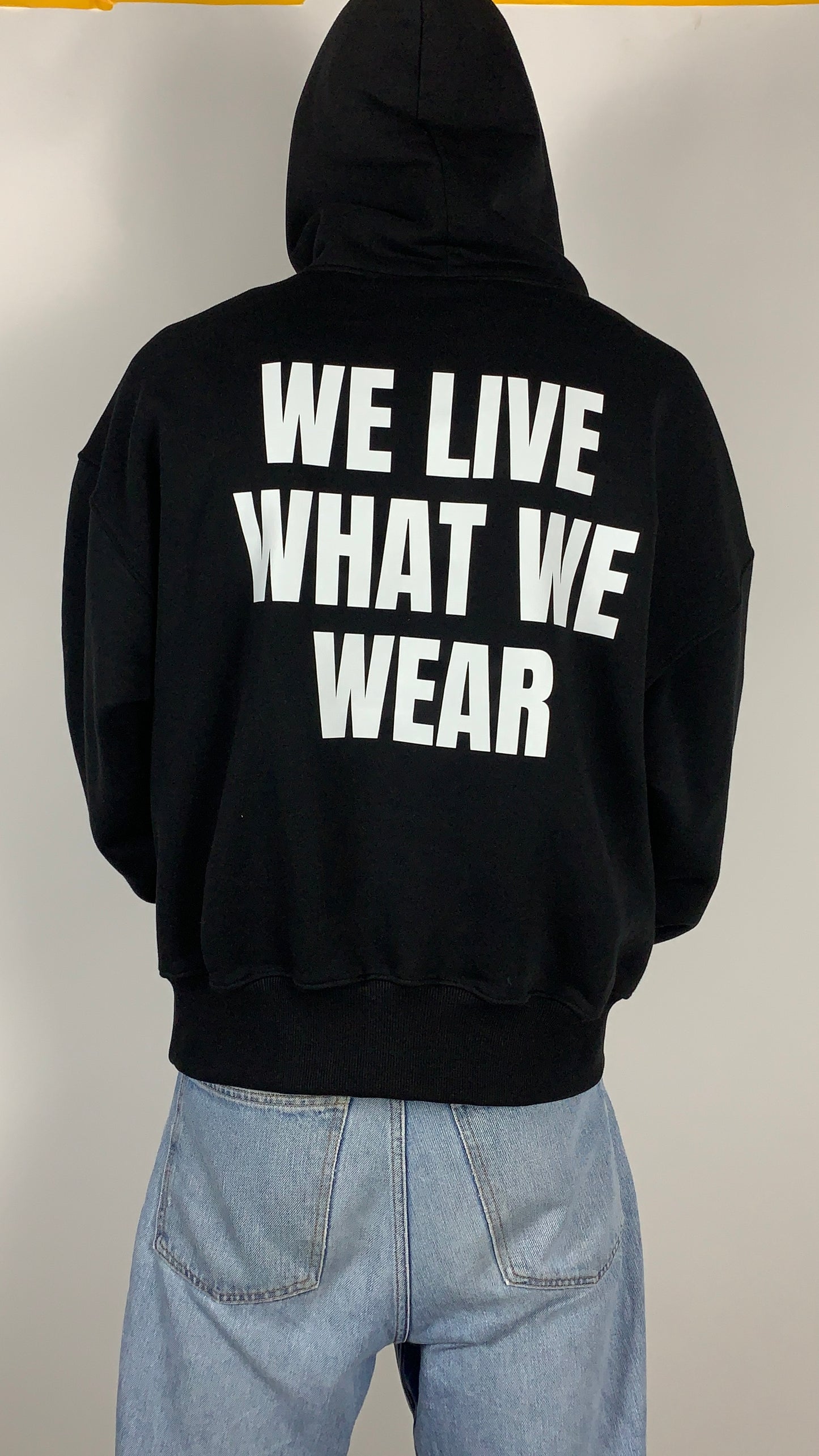 ROKE Black Hoodie – "WE LIVE WHAT WE WEAR"