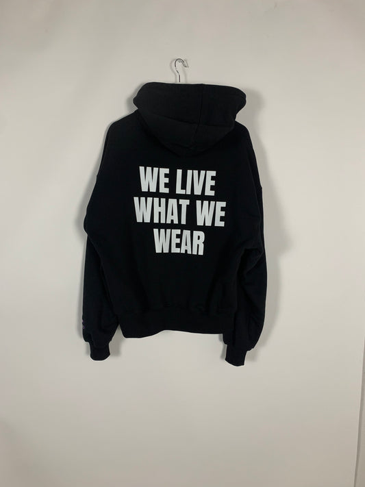 ROKE™ Black Hoodie – "WE LIVE WHAT WE WEAR" Edition