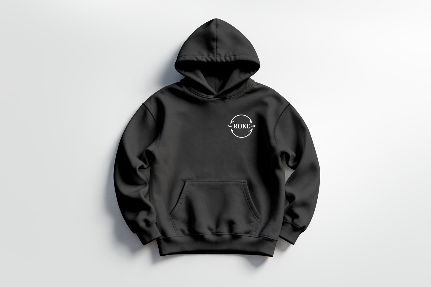 ROKE Black Hoodie – "WE LIVE WHAT WE WEAR"