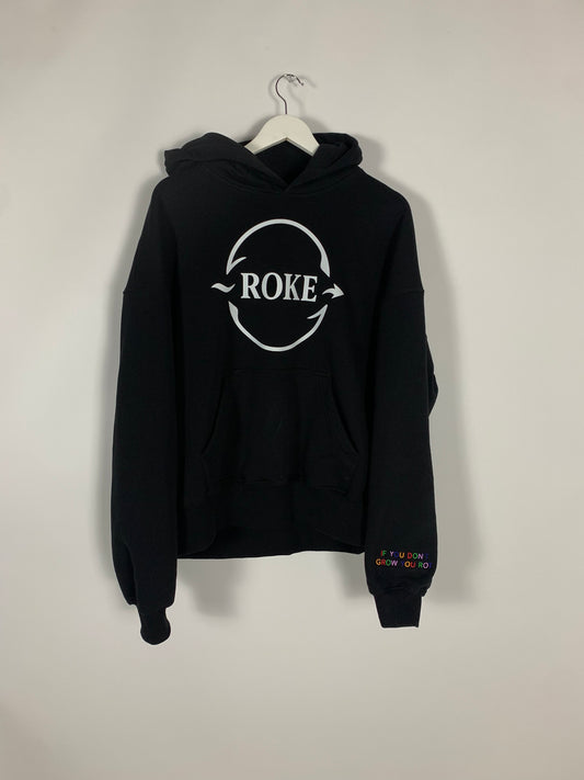ROKE™ Black Hoodie – "WE LIVE WHAT WE WEAR" Edition Przedsprzedaz